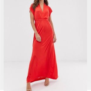 French Connection Red Maxi Dress NWOT